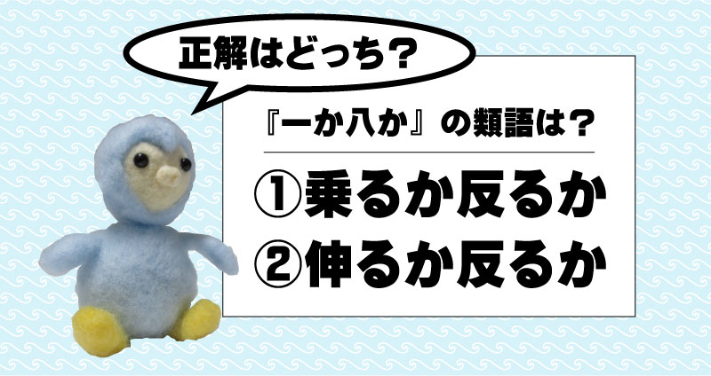 乗るか反るか？伸るか反るか？意味と誤用。 | フロンティア技研